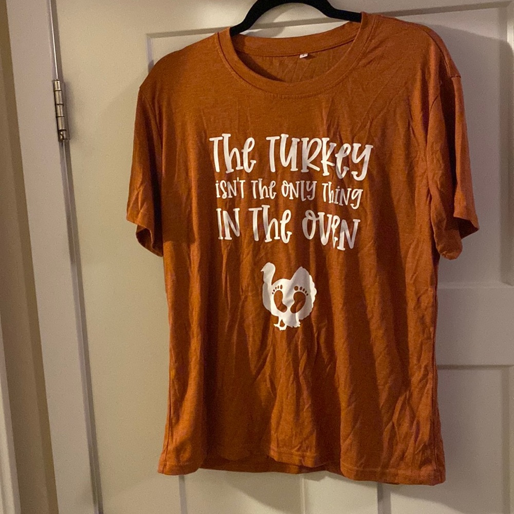 Pregnancy announcement thanksgiving tshirt